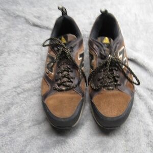 New Balance 627 Sneakers Men 9 Brown Leather Steel Toe Work Shoes Slip Resistant